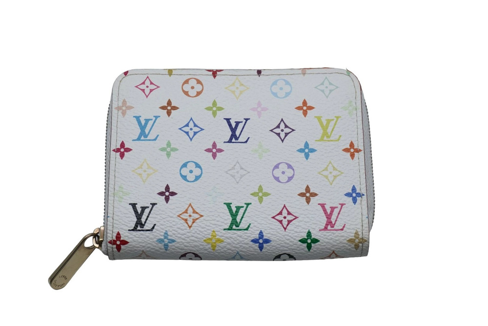 LOUIS VUITTON Monogram LV Zippy Coin Takashi Murakami Case Multicolor